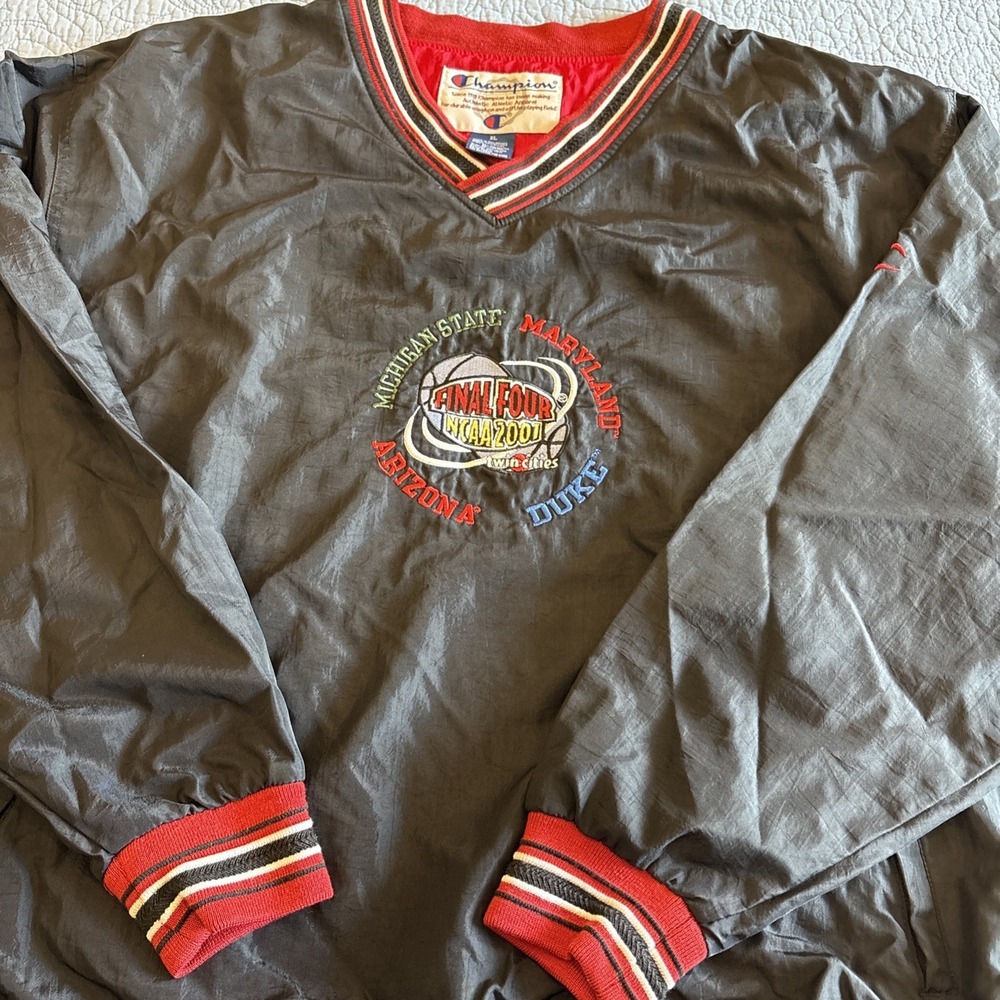 Vintage Champion XL NCAA 2001 Final Four Twin Cities Windbreaker Jacket Duke